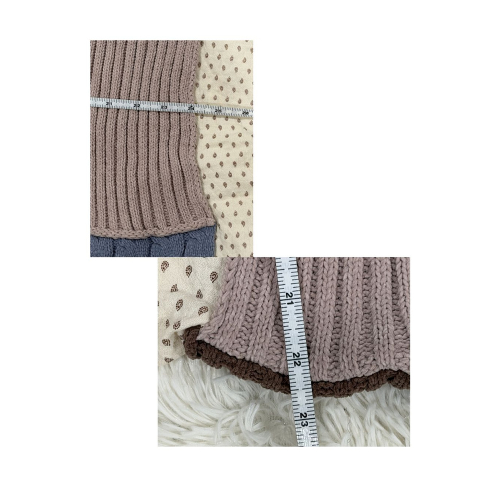 POL Patchwork Button-Down Cardigan Sweater - Size… - image 3